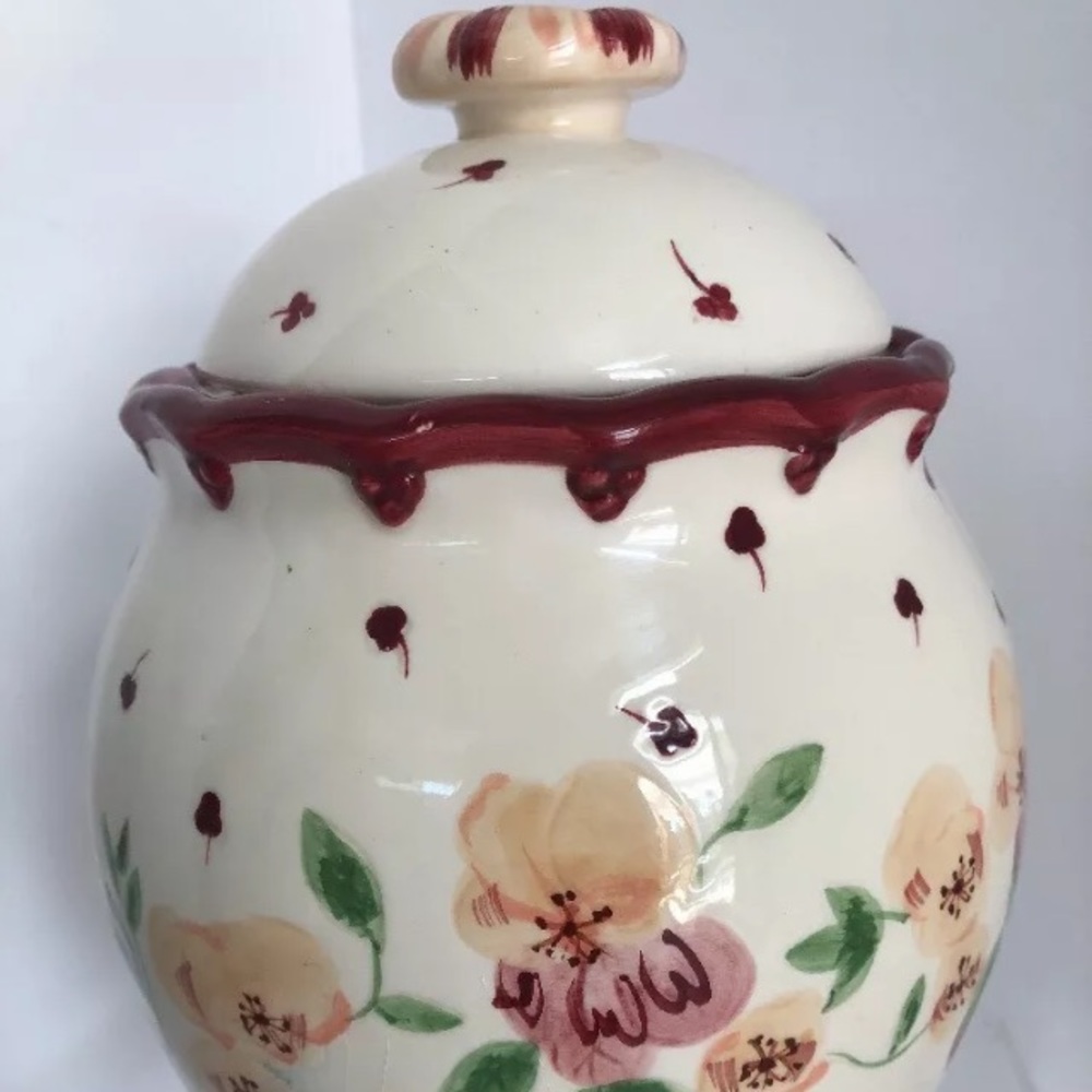 Laura Ashley Floral Ceramic Cookie Jar